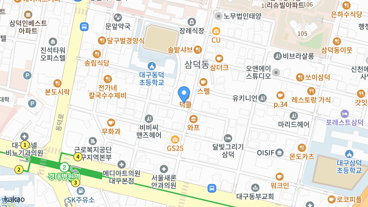 카페큐알 위치 지도