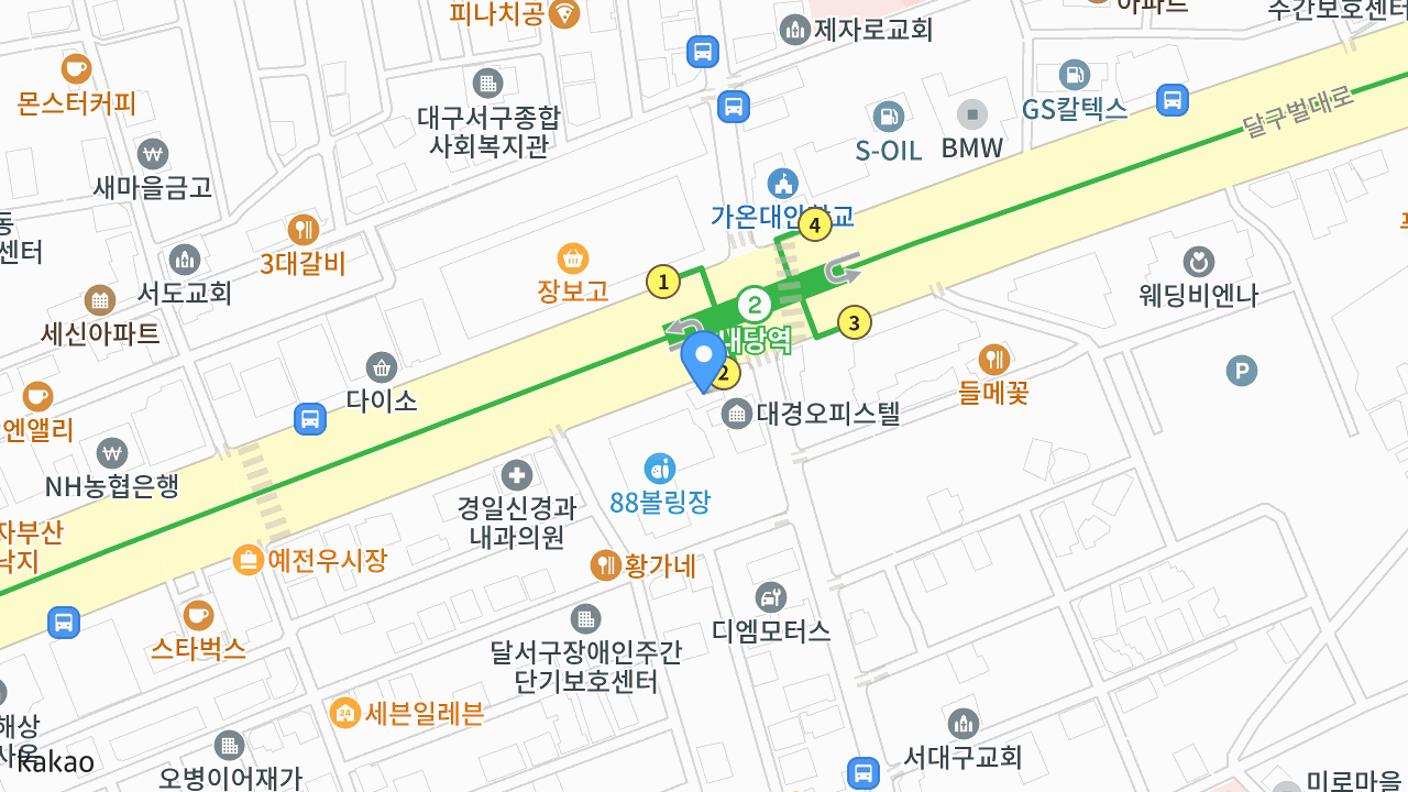 동궁찜닭 내당점 위치 지도