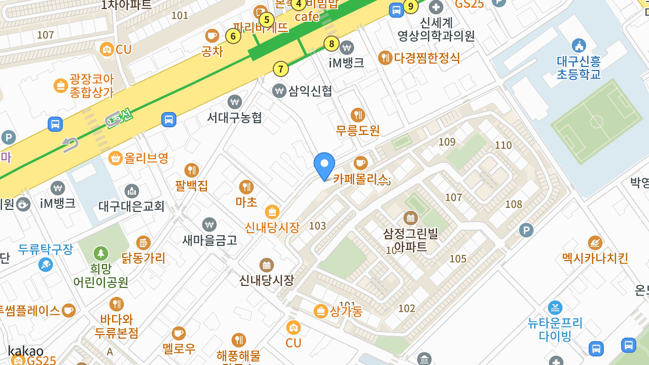 달고떡볶이 위치 지도