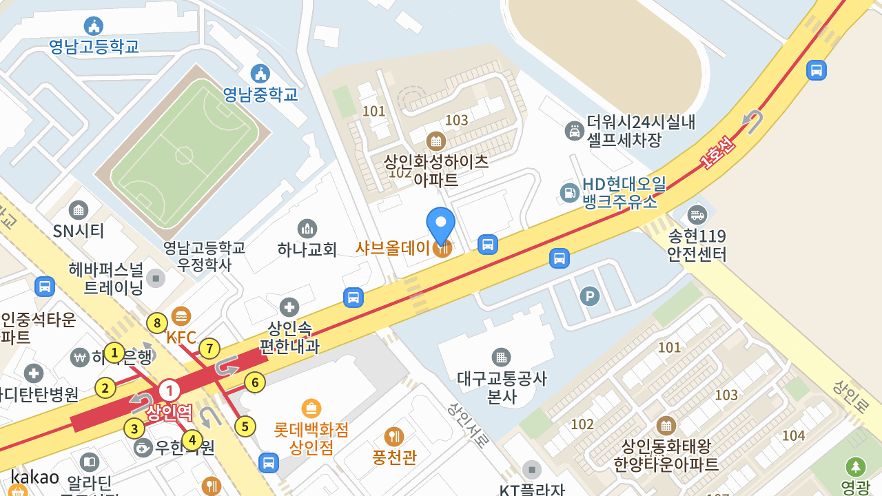 샤브올데이 위치 지도
