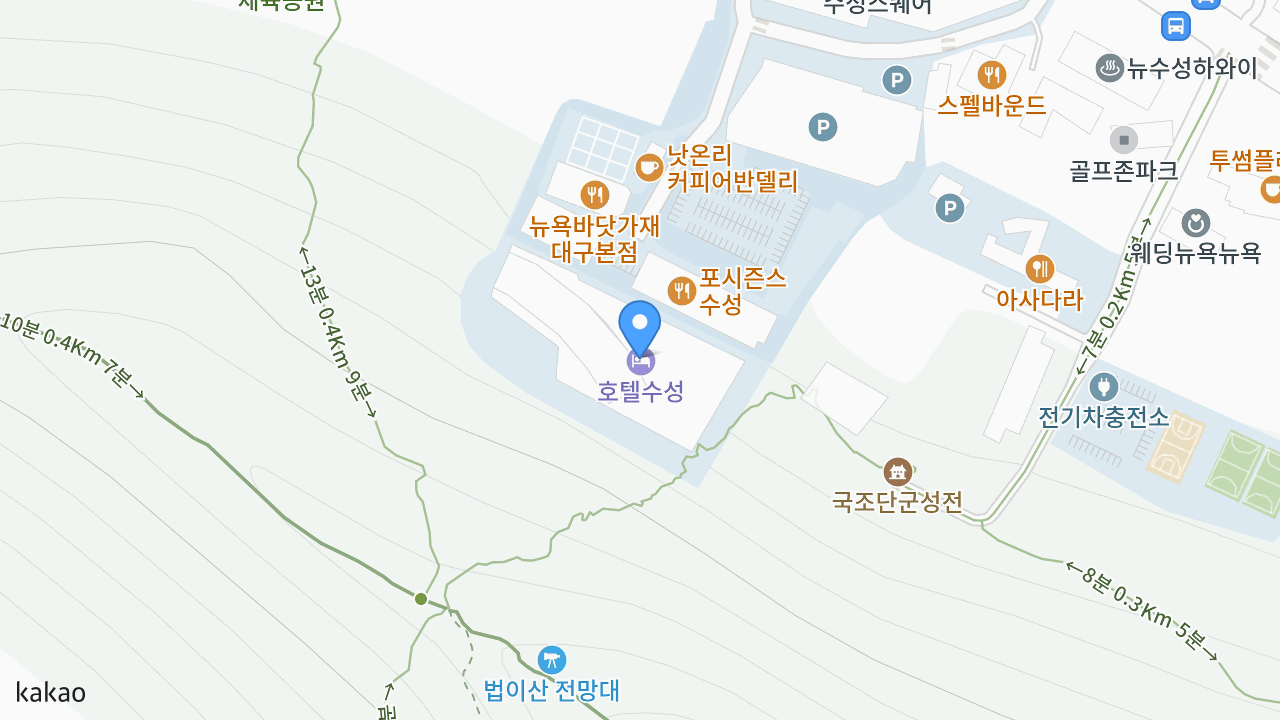 호텔수성 인피니트풀 위치 지도