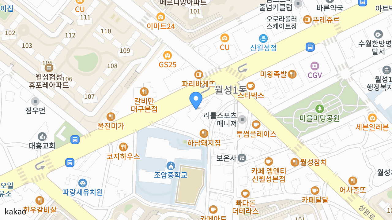 밤새우는닭 월성직영점 위치 지도