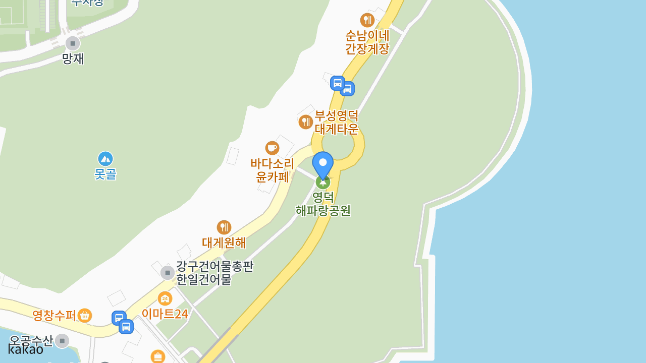 영덕해파랑공원 위치 지도